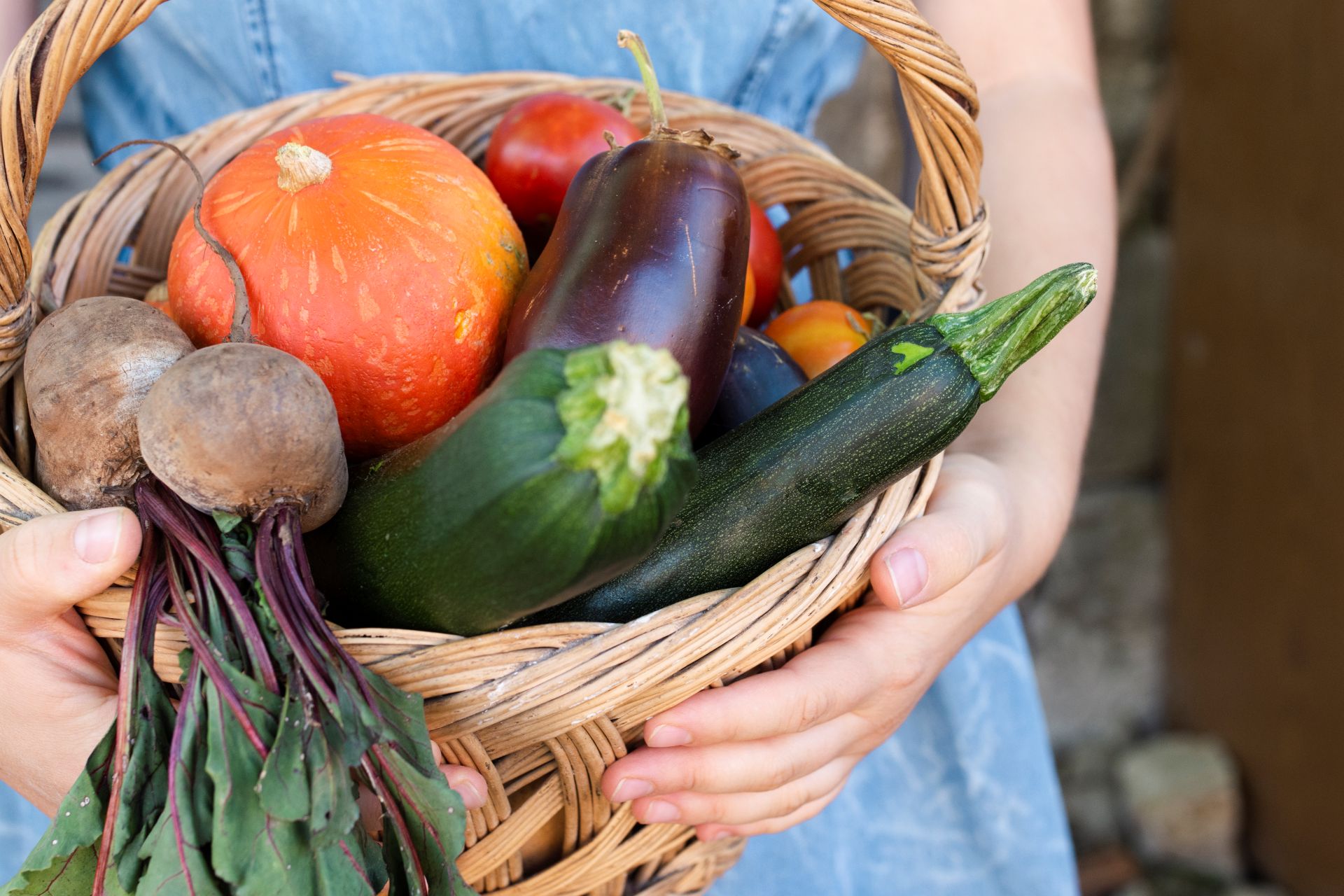 panier de légumes de saison distribué en AMAP producteur local